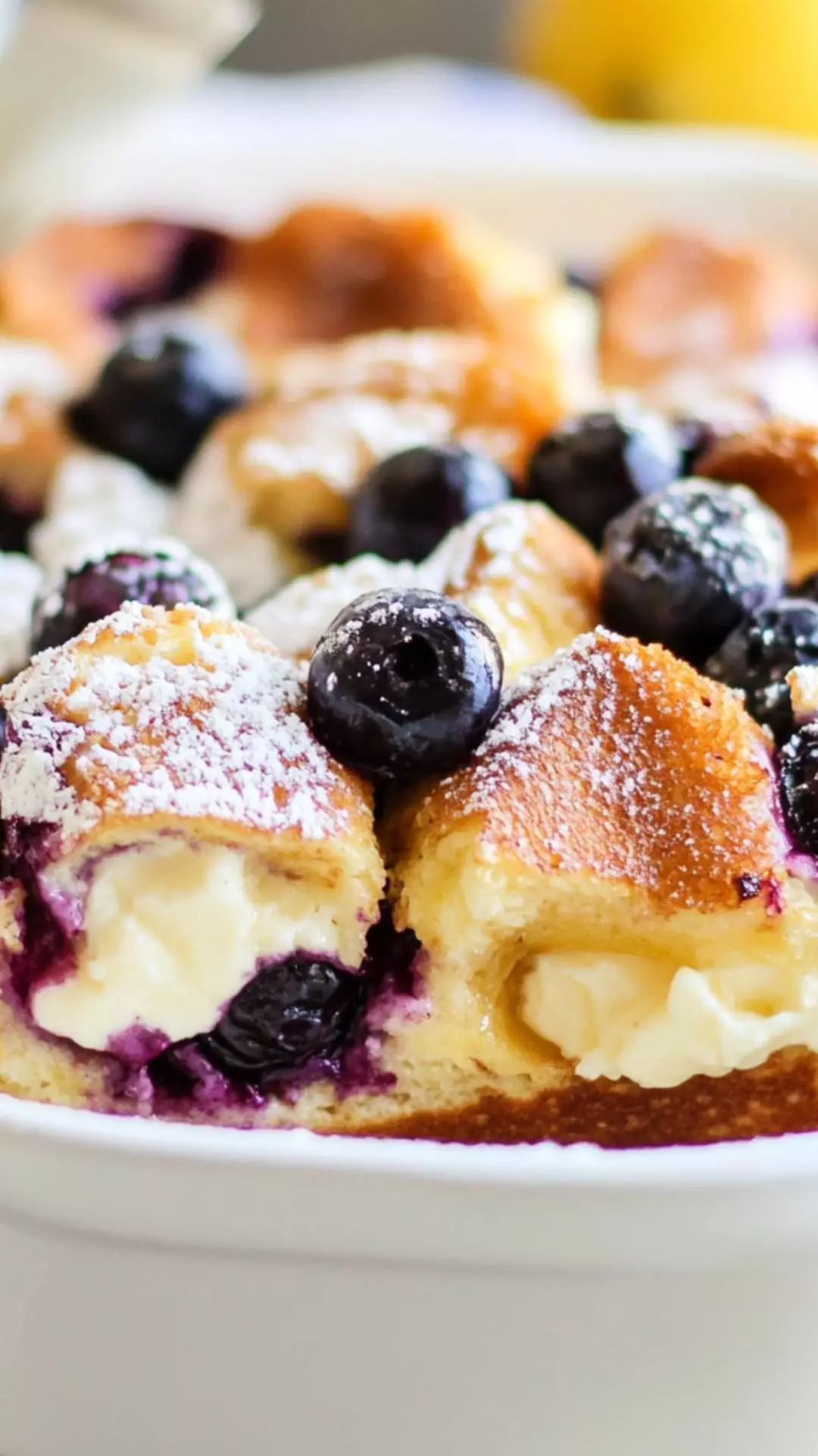 blueberry lemon cream cheese french toast casserole recipe