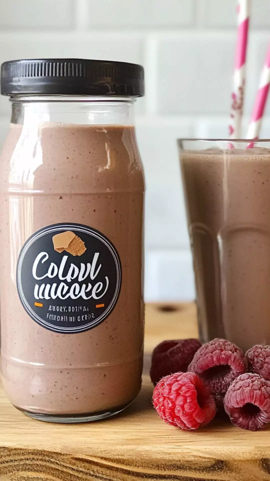 chocolate raspberry peanut butter smoothie