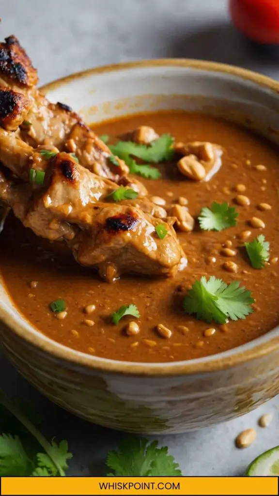 Delicious Satay Chicken with Peanut Dipping Sauce