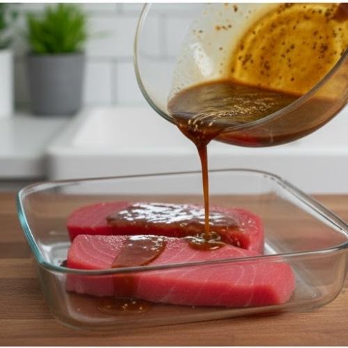 Step 3: Marinate the Tuna Step 3: Marinate the Tuna
