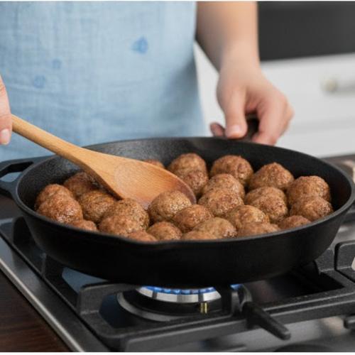 Step 2: Brown the Meatballs