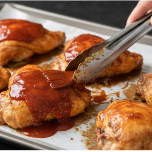 Step 6: Apply the First Layer of BBQ Sauce