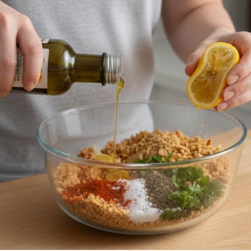 Step 3: Mix the Topping Step 3: Mix the Topping