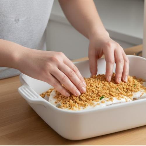 Step 5: Apply the Cracker Mixture Step 5: Apply the Cracker Mixture