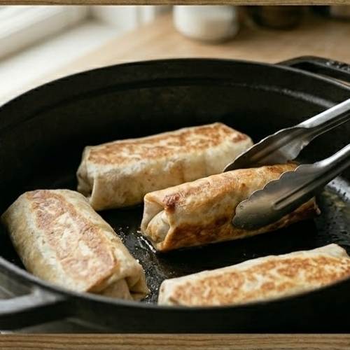 Step 4: Cook the Burritos Step 4: Cook the Burritos