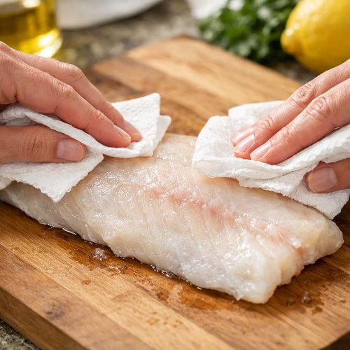 Step 2: Pat Your Fish Completely Dry