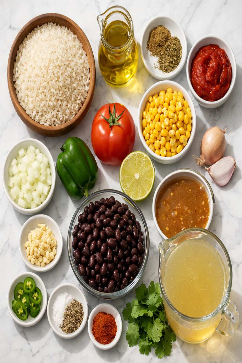 Black Beans And Rice Recipe ingredients