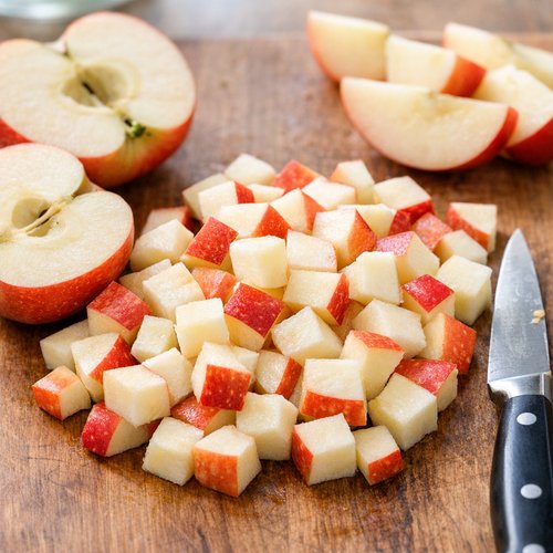 Step 2: Dice Your Apples (Do This Last)