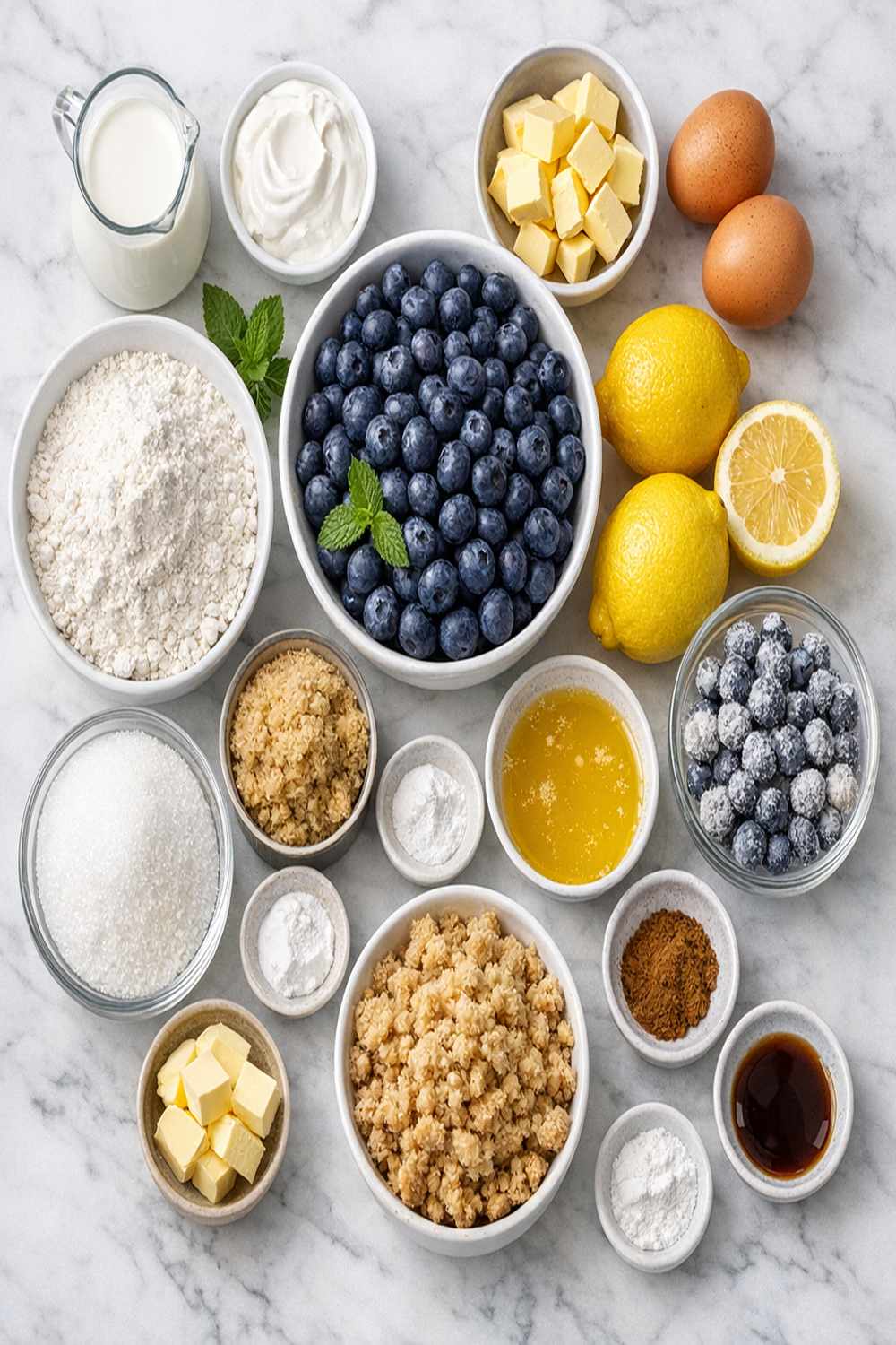 Lemon Blueberry Coffee Cake Recipe ingredients