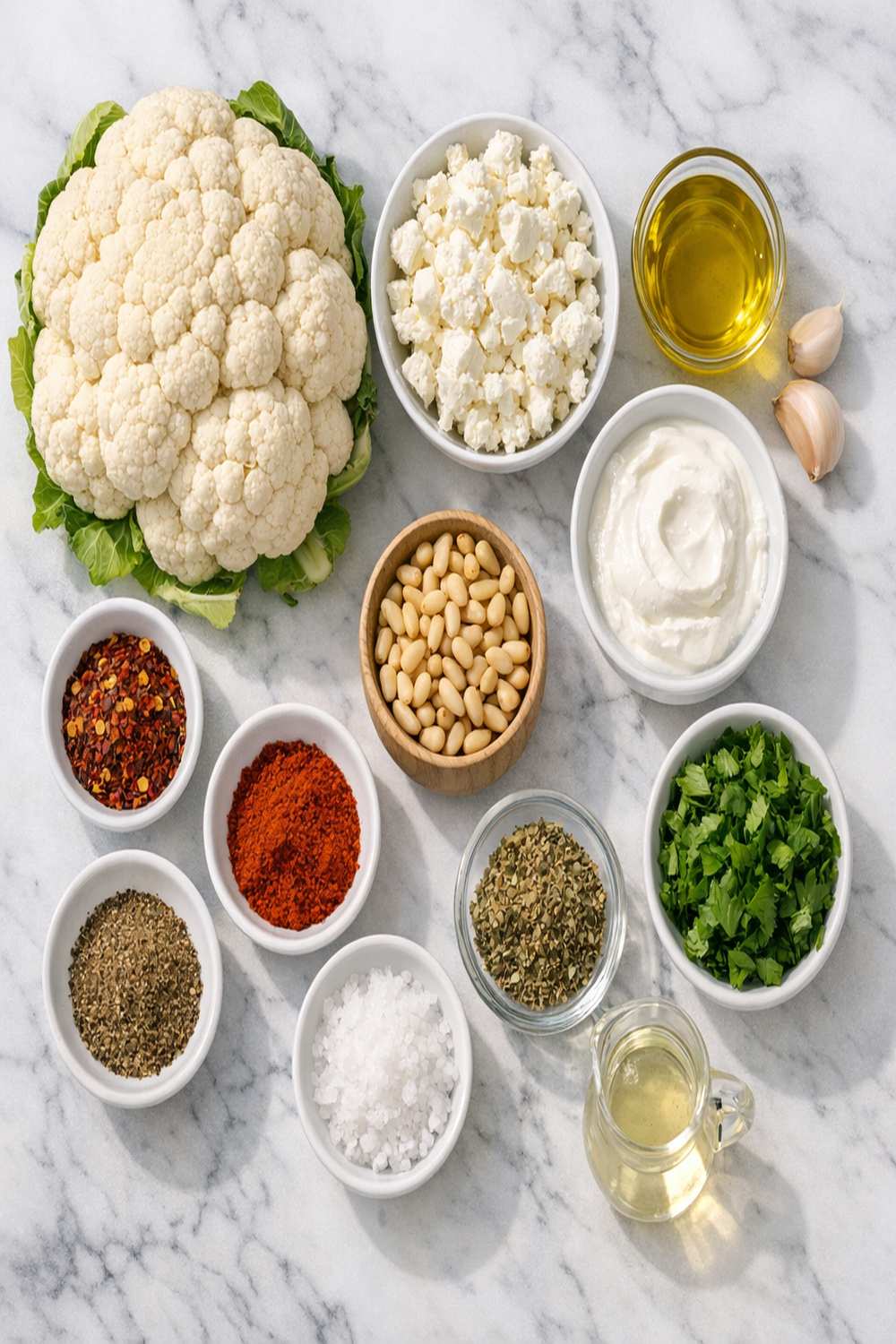 Cauliflower Feta Recipe ingredients