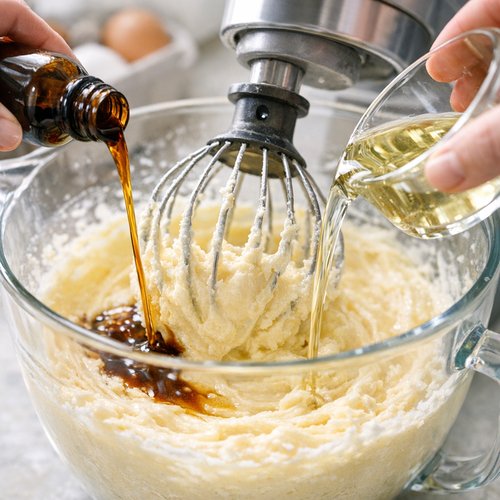 Step 5: Add Vanilla and Oil