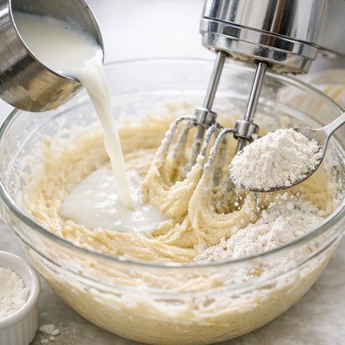 Step 6: Alternate Dry and Wet Ingredients